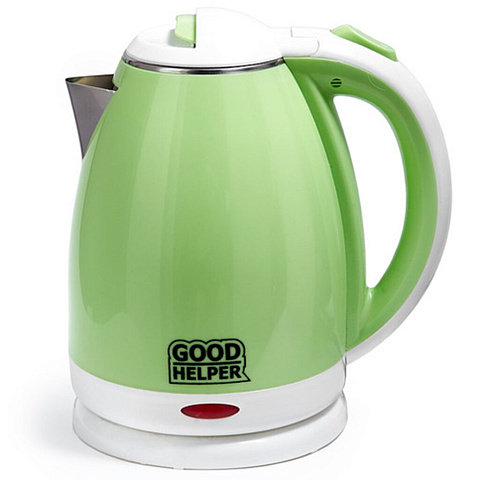Чайник электрический GoodHelper, KPS-180C, зеленый, 1.8 л, 1500 Вт, скрытый нагревательный элемент, пластик