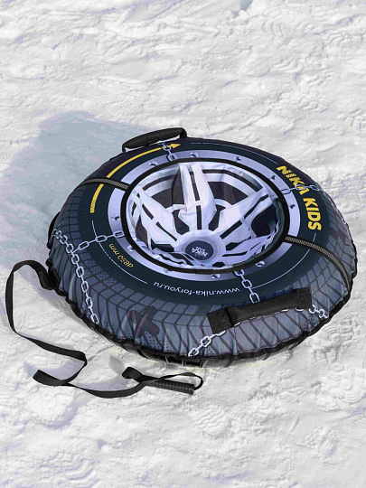 Санки-ватрушка Nika, Колесо, 95 см, 100 кг, с буксировочным тросом, с ручками, ТБ8К-95/КЛ