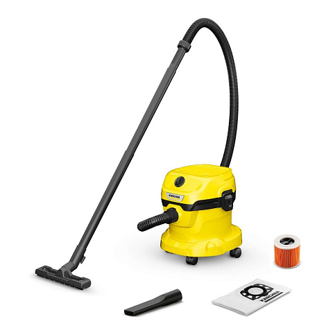 Пылесос Karcher, WD 2 Plus V-12/4/18/C, 1000 Вт, с мешком, 12 л, сухая и влажная уборка