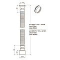 Гофра для сифона 650 мм, 1&amp;quot; 1/2х40/50, полипропилен, с гайкой, Orio, АС-10132М - фото 2