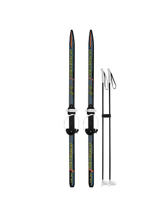 Лыжи для детей, 140 см, с палками, 105 см, универсальное крепление, носок фиксируемый, Ski Race, 332485-00