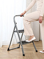 Стремянка 1 секция, 2 ступени, металл, 0.81 м, 150 кг, широкая ступень, WK6018-2A - фото 6