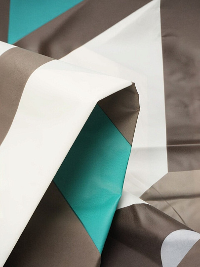 Штора для ванн 180х180 см, Peva, Naonao, Бирюзовая волна, A310153