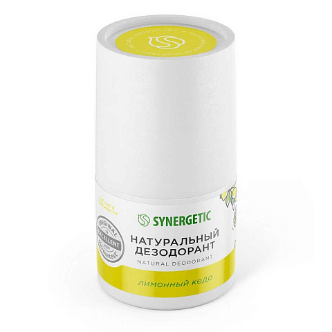 Дезодорант Synergetic, Лимонный кедр, ролик, 50 мл