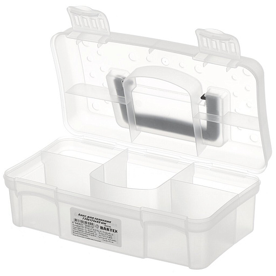 Ящик-органайзер для инструмента, 23х12.5х8 см, пластик, Bartex, 05519, пластиковый замок, 27803550424