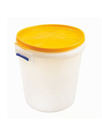 Бак пластик, пищевой, 32 л, круглый, повышенной прочности, с герметичной крышкой, в ассортименте, Радиан