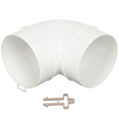 Уголок вентиляционный пластик, установочный диаметр 100 мм, круглый, диаметр 100 мм, 90 °, Event, 100ККП