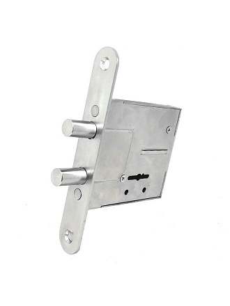 Замок врезной Абсолют, ЗВ8/3мини, БП-00013504, без ручки, сувальдный, 3 ключа, хром