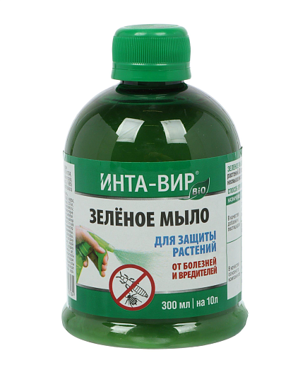 Инсектицид Зеленое мыло, для защиты растений, жидкость, 300 мл, Инта-вир