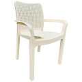 Кресло пластик, Rattan, 83х58х50 см, сливочное, ING6182СЛВ