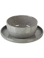 Салатник керамика, круглый, 15х7 см, 0.75 л, Stone, Daniks, HMN240412A1-BW, серый - фото 4