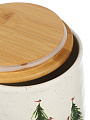 Банка для сыпучих продуктов, 1л, керамика, бамбук, Елка, 12.2*12см, Y4-9689 - фото 4