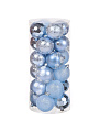 Елочный шар 24 шт, голубой, 6 см, пластик, SYQB-0120196 - фото 3