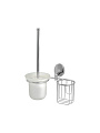 Ерш для туалета Solinne, Modern, подвесной, с корзинкой, металл, пластик, стекло, хром, 2522.013 - фото 2