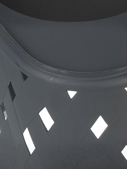 Корзина для хранения, 36.8х25.2х21.2 см, плетеная, пластик, серая, Y4-8602