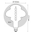 Лампа светодиодная Gauss Led Vintage Filament Flexible серая, 8 Вт, E27, теплый белый свет - фото 2