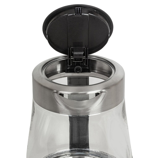 Чайник электрический Pioneer, KE807G, черный, 1.7 л, 2200 Вт, скрытый нагревательный элемент, стекло