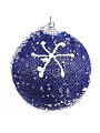 Елочный шар голубой, 8 см, SYPMQA-102118 - фото 2