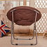 Кресло складное 80х84х76 см, Гриб Комфорт, коричневое, вельвет, круглое, 100 кг, Green Days - фото 2