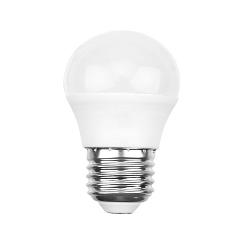 Лампа светодиодная E27, 9.5 Вт, 75 Вт, шар, 4000 К, свет нейтральный белый, Rexant, GL