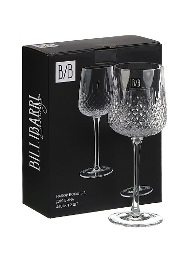 Бокал для вина, 460 мл, стекло, 2 шт, Billibarri, Lamego, 901-575