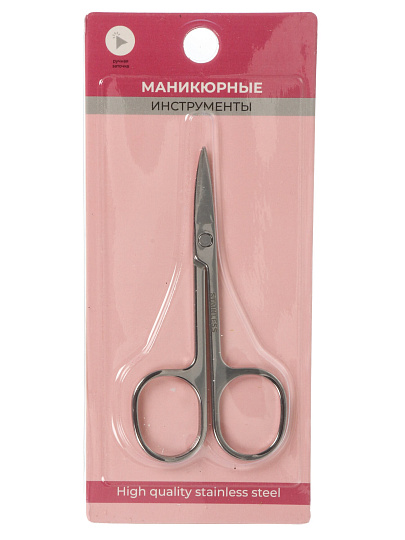 Ножницы маникюрные нерж сталь, 8.6 см, глянец, G010017