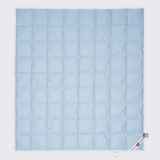 Одеяло 2-спальное, 172х205 см, Классика, пух 90% + перо 10%, всесезонное, чехол хлопок, кант, Kariguz