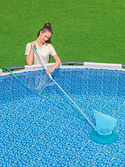 Скиммер-пылесос для бассейна для листьев, ручной, Bestway, AquaSuction, 58657