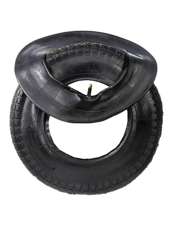 Колесо комплект камера+покрышка, 3.25-8/3.00-8, без колпачка на ниппеле