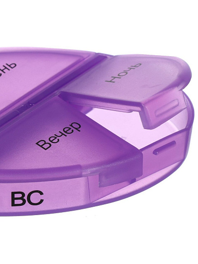 Таблетница для лекарств 9.6х5.7х12 см, белая, на 7 дней, 4 приема, пластик, Aqwin, BS0313J