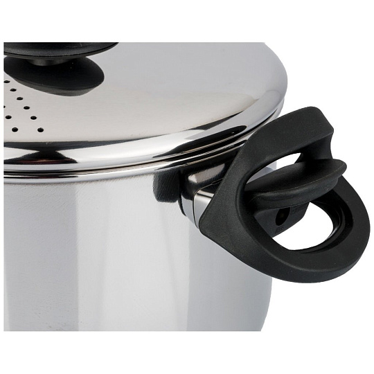 Кастрюля с крышкой-сливом agness self-filter sistem 22х14 см. 5 л. нерж сталь инд дно 936-109