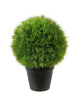 Цветок искусственный декоративный Трава топиарий, в кашпо, 27х20х7 см, A300101 - фото 2