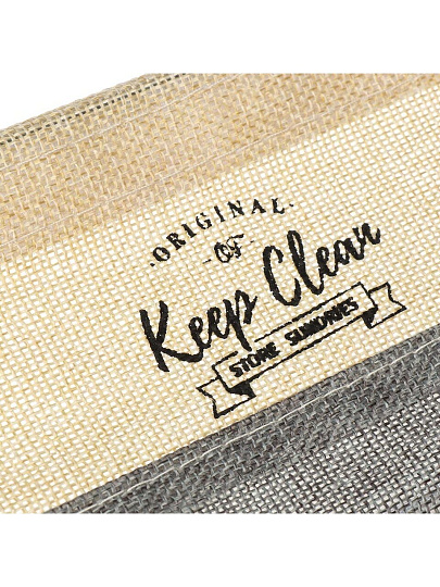 Корзина для хранения, 25х15х12 см, прямоугольная, серо-бежевая, A290099