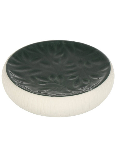 Мыльница настольная, керамика, 12.6x3 см, серая, BCE0745AA-SD