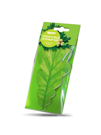 Ароматизатор в машину сухой, Листик Грейпфрутовый зеленый чай, RW6050