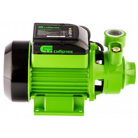 Насос центробежный, Сибртех, 2 м, 370 Вт, глубина погружения 8 м, максимальный напор 25 м, 1.7 м³/ч, СПН370-Ч