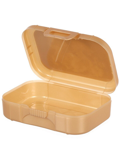 Набор посуды пластик, 0.85 л, 26.7х13х9.5 см, 2 шт, прямоугольный, ланч-бокс, стакан 420мл, с золотой крышкой, с декором, Дракон