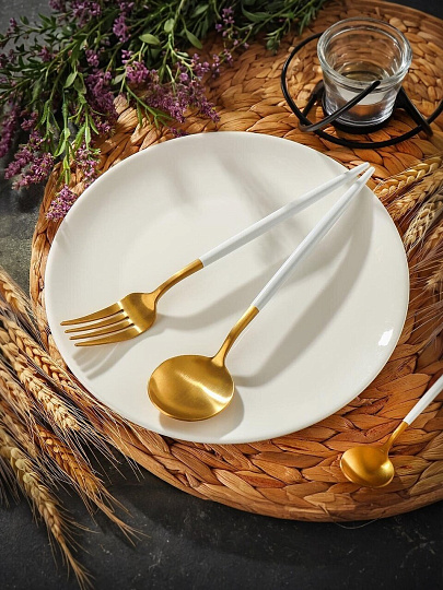 Тарелка десертная, керамика, 20 см, круглая, Грейс, Daniks