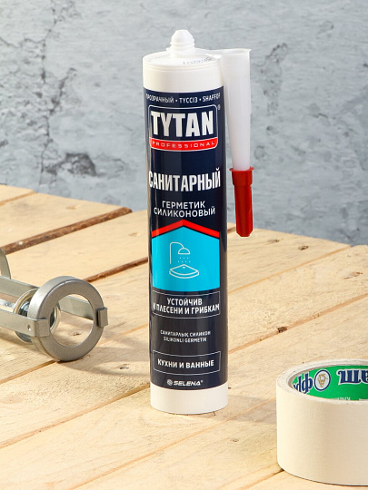 Герметик силиконовый, санитарный, Tytan, 17469, 280 мл, бесцветный