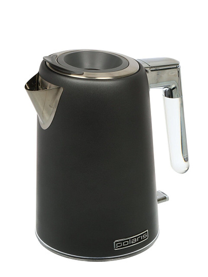 Чайник электрический Polaris, PWK 1754CA Water Way Pro, графит, 1.7 л, 2200 Вт, скрытый нагревательный элемент, нержавеющая сталь