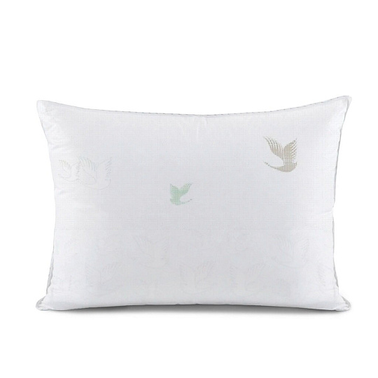 Подушка 50 х 68 см, пух 50%, перо 50%, Семейная, чехол 100% хлопок, кант, средняя, Kariguz, ФПС2-3ин