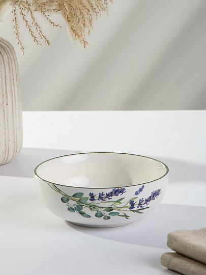 Салатник керамика, круглый, 16.5х7 см, 0.8 л, Лаванда, Agness, 358-2148