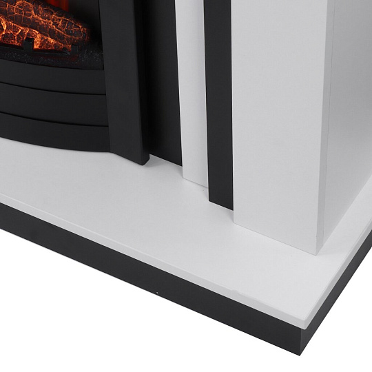 Электрокамин Bronx, Spark, белый с черным, Spark, эксклюзив, сборный портал