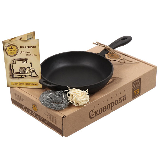 Сковорода чугун, 20 см, Maysternya, черная, индукция, T2011