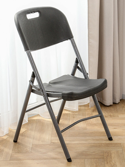 Стул садовый Марьяна, 52х46х84 см, металл, пластик, черный, C010216