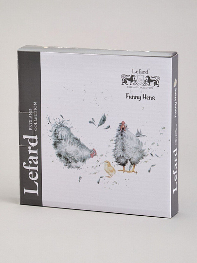 Блюдо керамика, для яиц, 18х18х2.5 см, 6 ячеек, Funny hens, Lefard, 358-2292