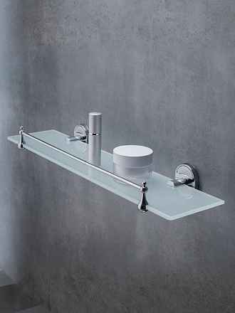 Полка для ванной стекло, настенная, прямая, 52 х 12 см, РМС, A8020