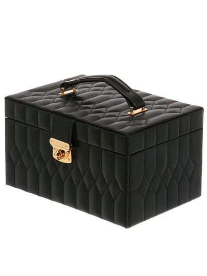 Шкатулка декоративная для украшений, 22х15.5х13 см, черная, A320040