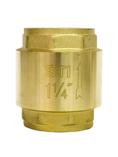 Клапан обратный 1&quot;1/4, г-г, шток пвх, STI