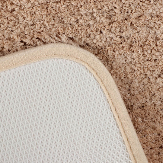 Коврик для ванной, 0.5х0.8 м, полиэстер, бежевый, A090015